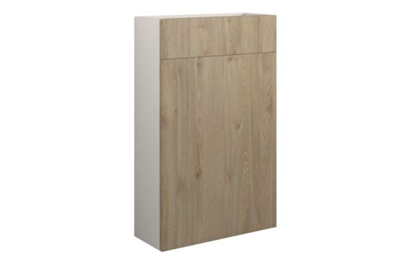 Nevada 500mm Slim WC Unit - Havana Oak (Grey Cab)