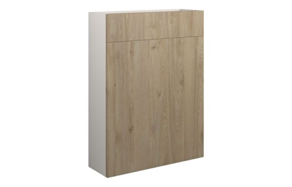 Nevada 600mm Slim WC Unit - Havana Oak (Grey Cab)