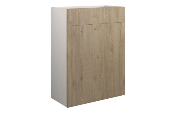Nevada 600mm Standard WC Unit - Havana Oak (Grey Cab)
