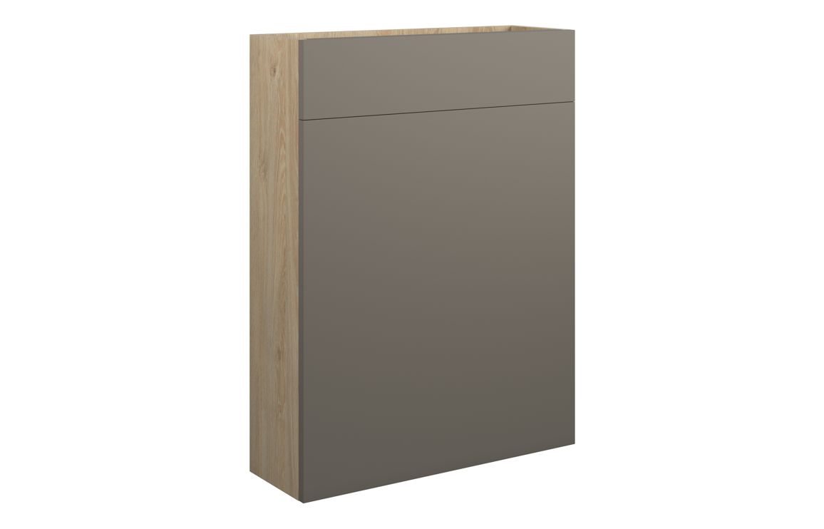 Nevada 600mm Slim WC Unit - Matt Stone (Oak Cab)