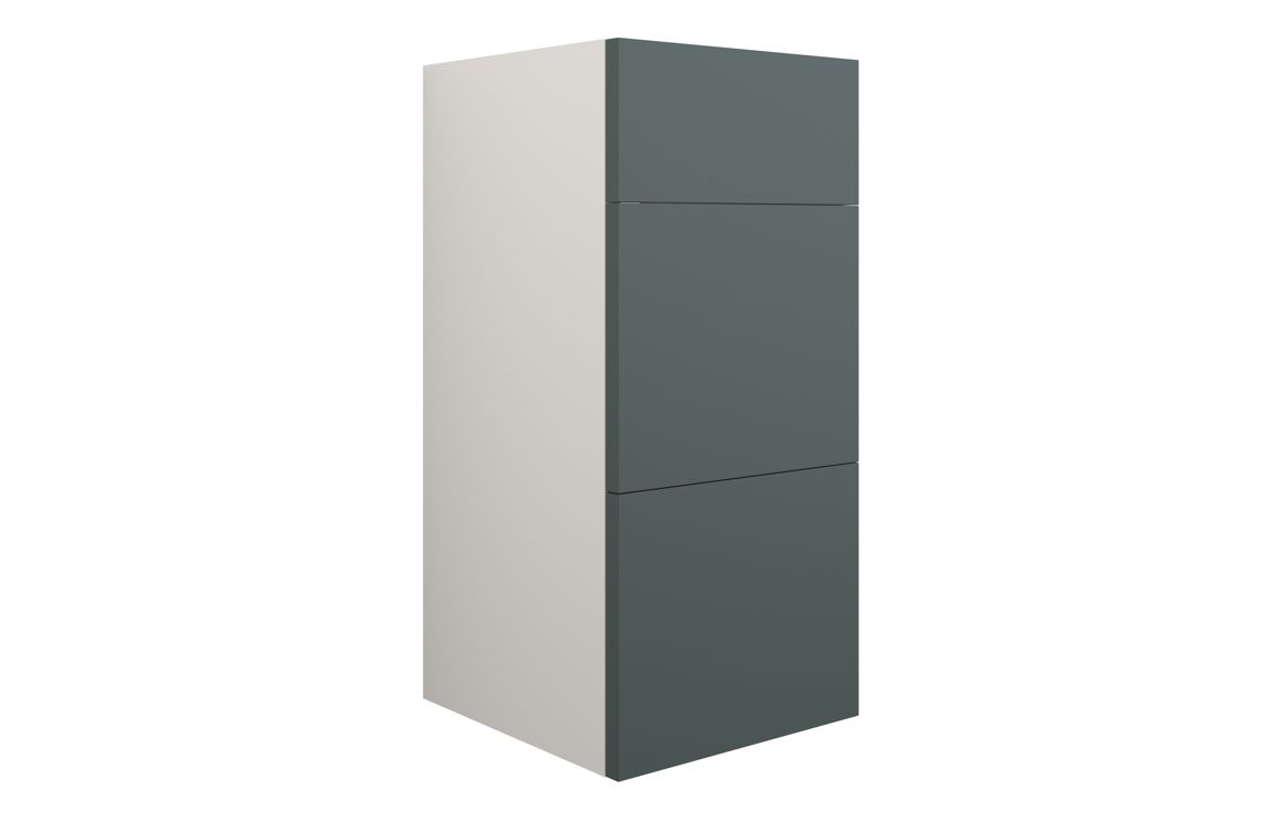 Nevada 300mm Standard 3 Drawer Unit - Matt Green (Grey Cab)