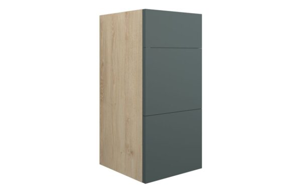 Nevada 300mm Standard 3 Drawer Unit - Matt Green (Oak Cab)
