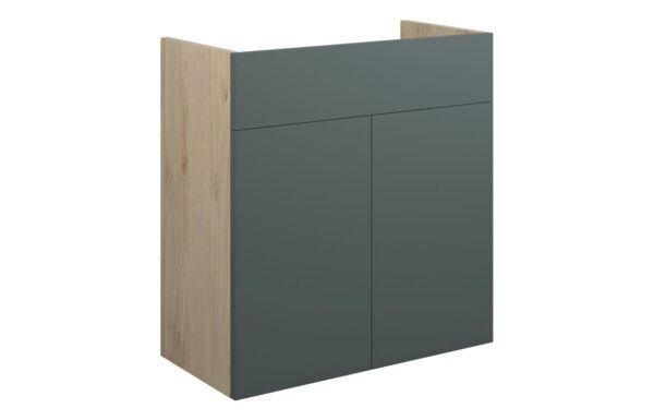 Nevada 600mm Standard Basin Unit - Matt Green (Oak Cab)