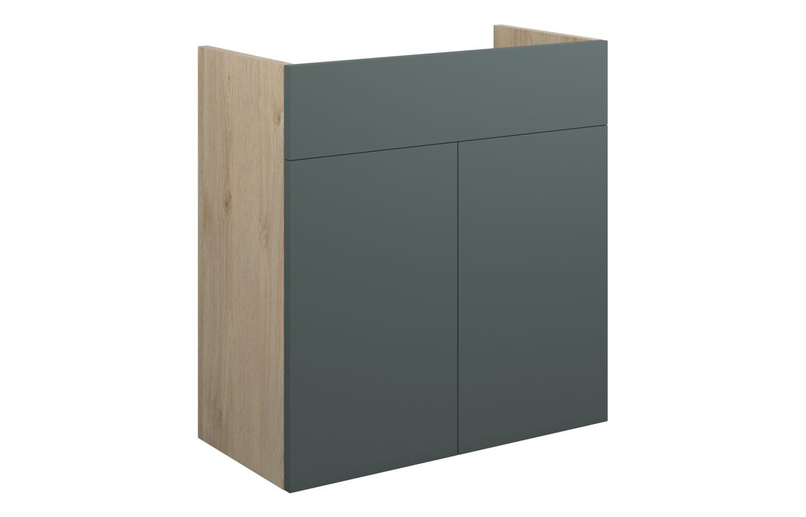 Nevada 600mm Standard Basin Unit - Matt Green (Oak Cab)