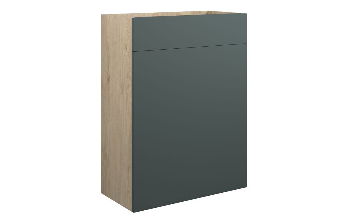 Nevada 600mm Standard WC Unit - Matt Green (Oak Cab)