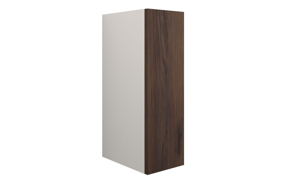 Nevada 200mm Standard Toilet Roll Unit - Warm Walnut (Grey Cab)