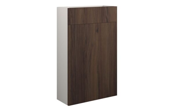 Nevada 500mm Slim WC Unit - Warm Walnut (Grey Cab)