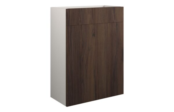Nevada 600mm Standard WC Unit - Warm Walnut (Grey Cab)