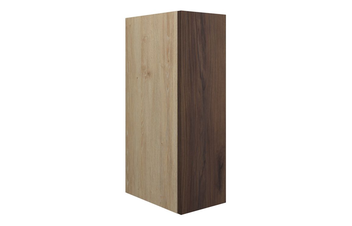 Nevada 200mm Standard Toilet Roll Unit - Warm Walnut (Oak Cab)