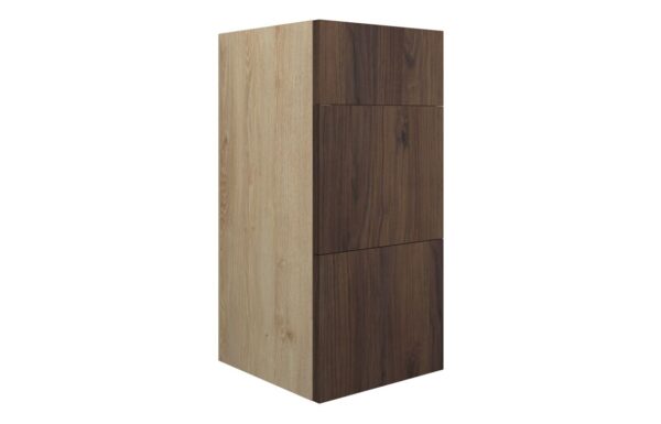 Nevada 300mm Standard 3 Drawer Unit - Warm Walnut (Oak Cab)