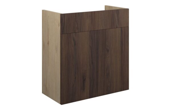 Nevada 600mm Standard Basin Unit - Warm Walnut (Oak Cab)