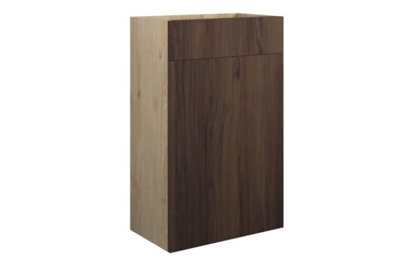 Nevada 500mm Standard WC Unit - Warm Walnut (Oak Cab)