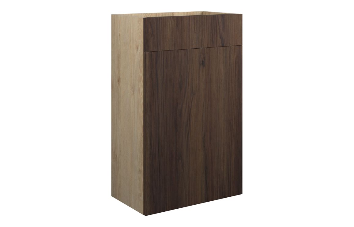Nevada 500mm Standard WC Unit - Warm Walnut (Oak Cab)