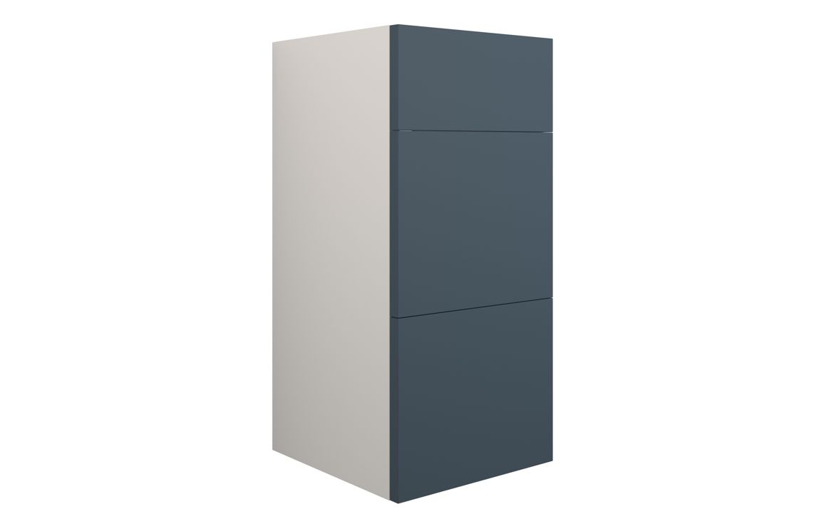 Nevada 300mm Standard 3 Drawer Unit - Matt Arley Blue (Grey Cab)