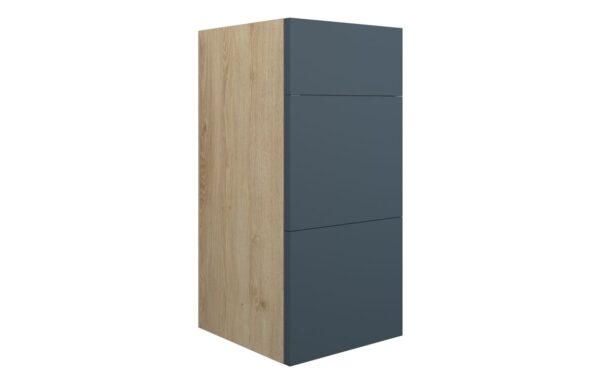 Nevada 300mm Standard 3 Drawer Unit - Matt Arley Blue (Oak Cab)