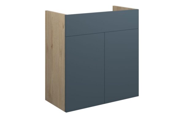 Nevada 600mm Standard Basin Unit - Matt Arley Blue (Oak Cab)