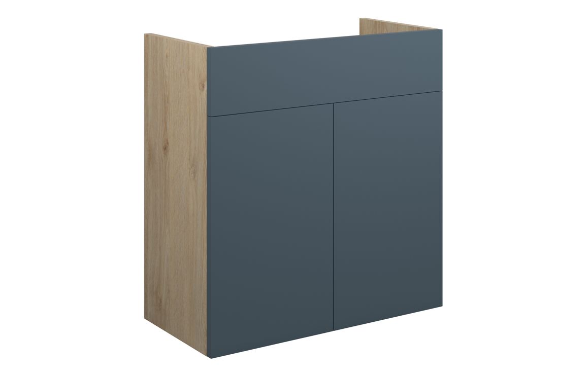 Nevada 600mm Standard Basin Unit - Matt Arley Blue (Oak Cab)