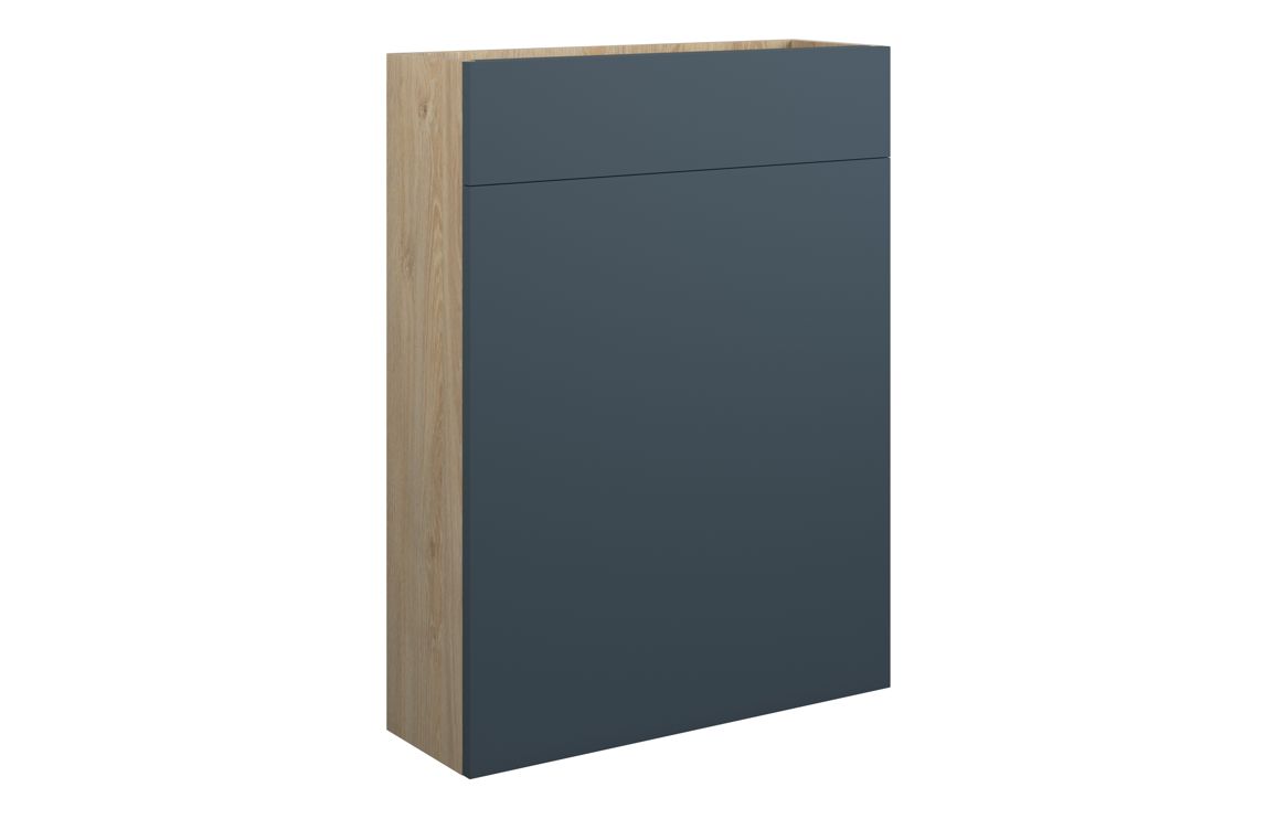 Nevada 600mm Slim WC Unit - Matt Arley Blue (Oak Cab)