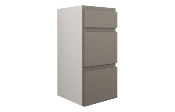 Kentucky 300mm Standard 3 Drawer Unit - Matt Stone (Grey Cab)