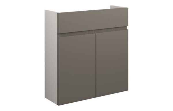 Kentucky 600mm Slim Basin Unit - Matt Stone (Grey Cab)