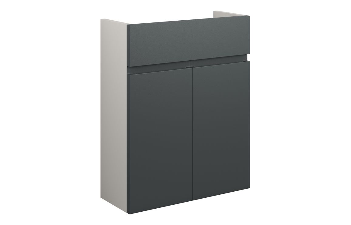 Kentucky 500mm Slim Basin Unit - Matt Graphite Grey (Grey Cab)