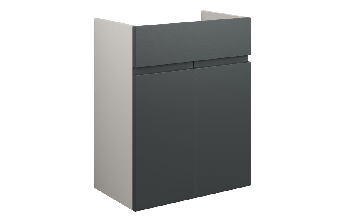 Kentucky 500mm Standard Basin Unit - Matt Graphite Grey (Grey Cab)