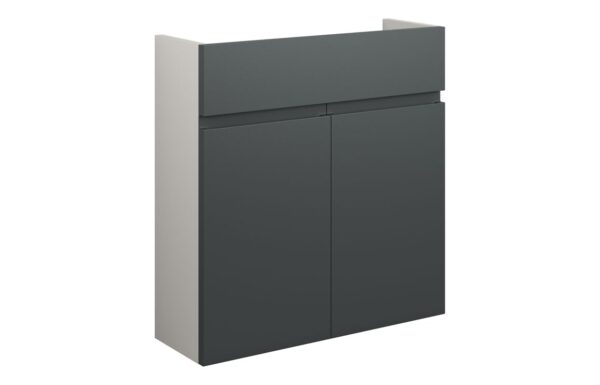 Kentucky 600mm Slim Basin Unit - Matt Graphite Grey (Grey Cab)