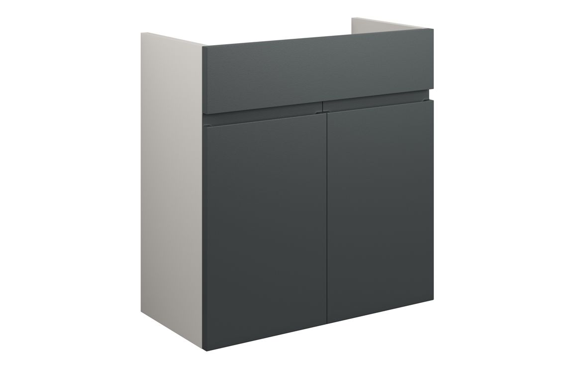 Kentucky 600mm Standard Basin Unit - Matt Graphite Grey (Grey Cab)