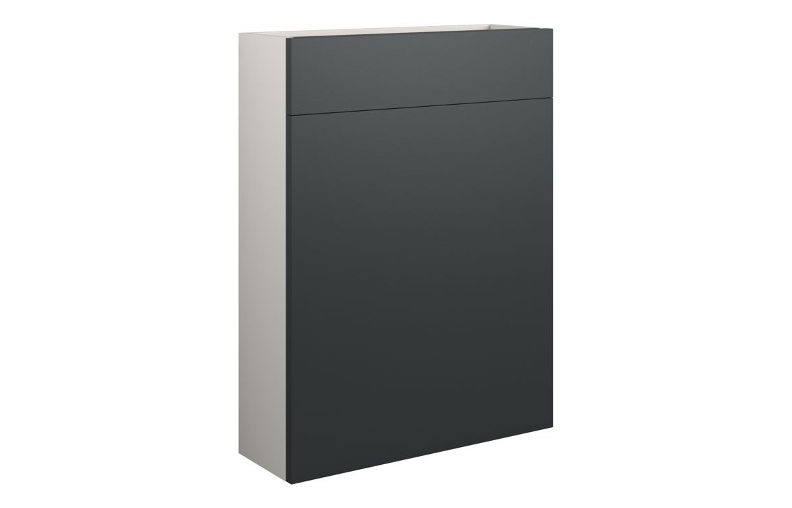 Kentucky 600mm Slim WC Unit - Matt Graphite Grey (Grey Cab)