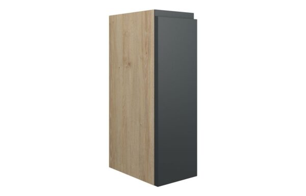 Kentucky 200mm Standard Toilet Roll Unit - Matt Graphite Grey (Oak Cab)