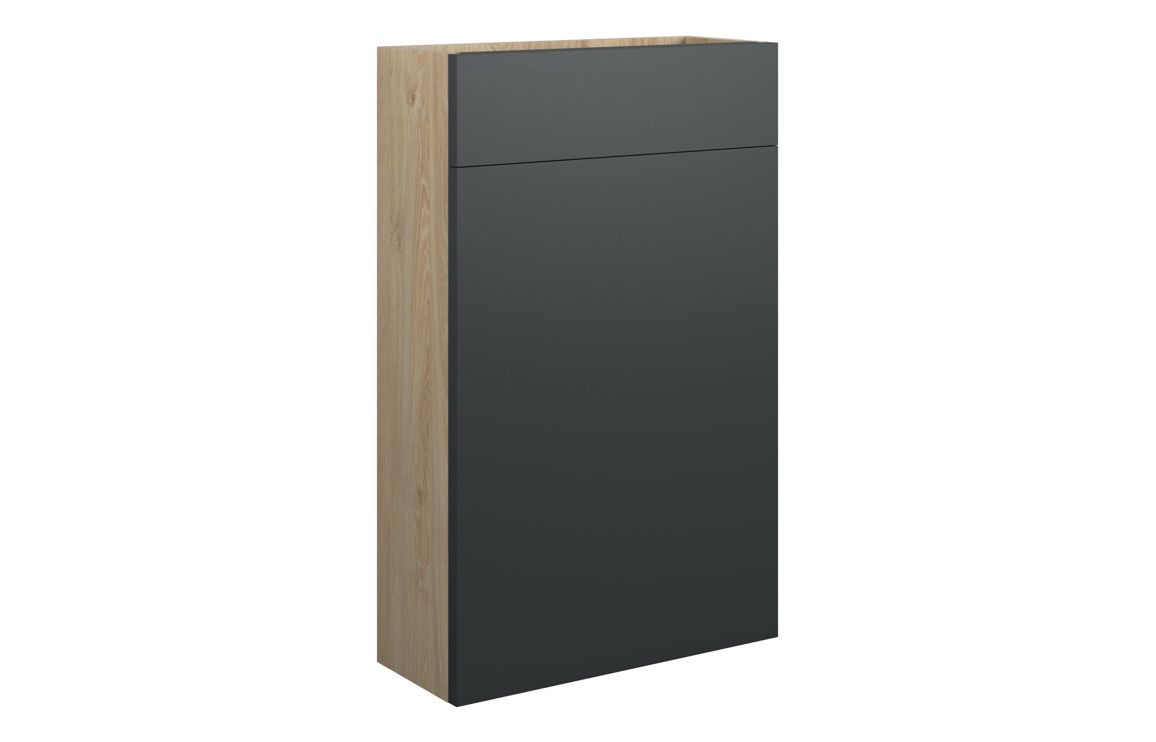 Kentucky 500mm Slim WC Unit - Matt Graphite Grey (Oak Cab)