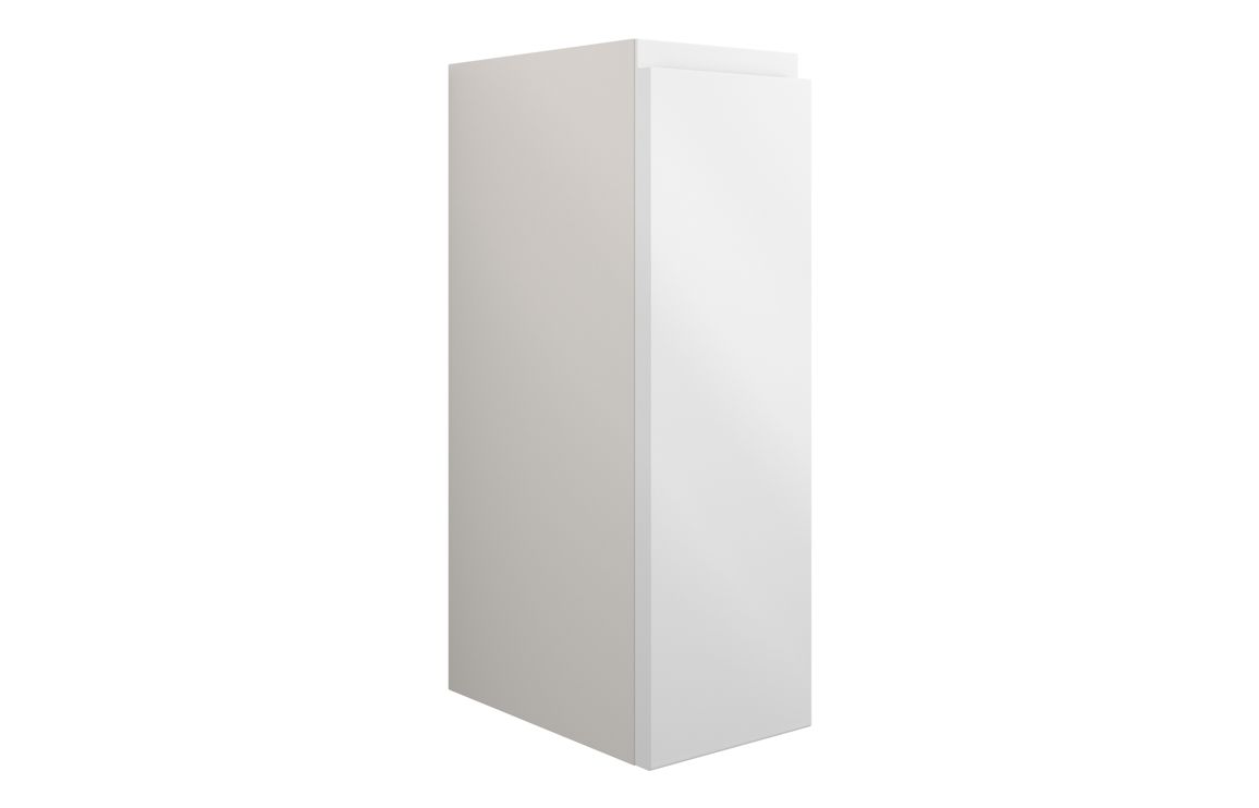 Kentucky 200mm Standard Toilet Roll Unit - White Gloss (Grey Cab)