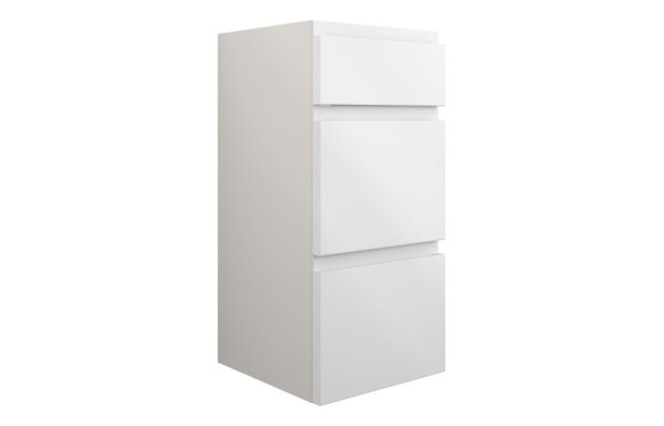 Kentucky 300mm Standard 3 Drawer Unit - White Gloss (Grey Cab)