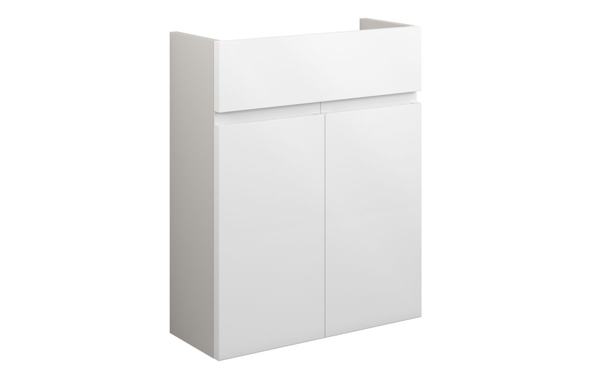 Kentucky 500mm Slim Basin Unit - White Gloss (Grey Cab)
