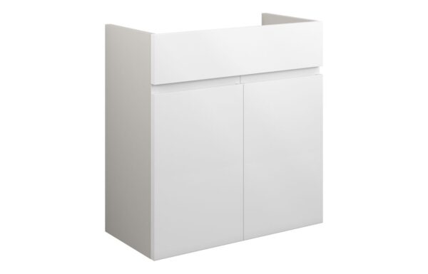 Kentucky 600mm Standard Basin Unit - White Gloss (Grey Cab)