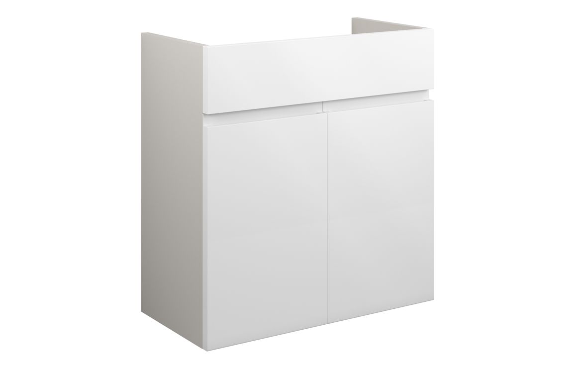 Kentucky 600mm Standard Basin Unit - White Gloss (Grey Cab)