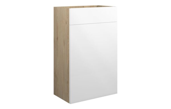 Kentucky 500mm Standard WC Unit - White Gloss (Oak Cab)