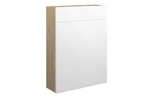 Kentucky 600mm Slim WC Unit - White Gloss (Oak Cab)