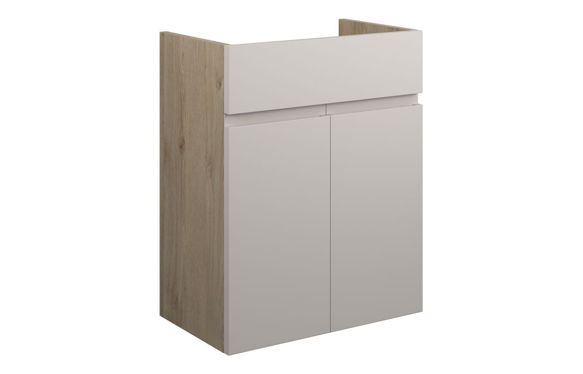 Kentucky 500mm Standard Basin Unit - Matt Dove Grey (Oak Cab)