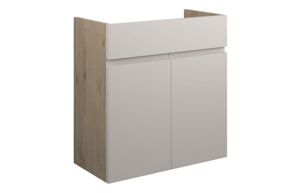 Kentucky 600mm Standard Basin Unit - Matt Dove Grey (Oak Cab)