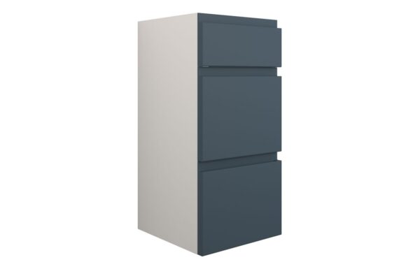 Kentucky 300mm Standard 3 Drawer Unit - Matt Arley Blue (Grey Cab)