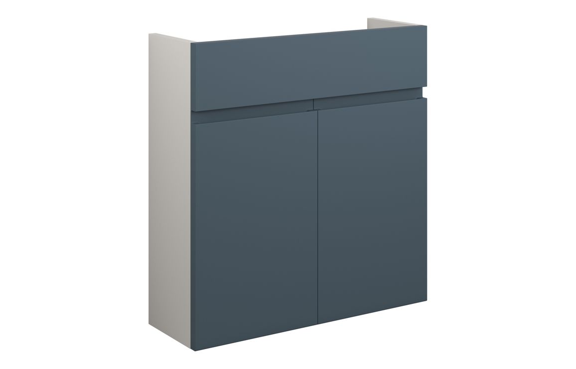 Kentucky 600mm Slim Basin Unit - Matt Arley Blue (Grey Cab)
