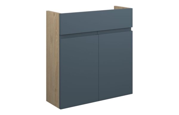 Kentucky 600mm Slim Basin Unit - Matt Arley Blue (Oak Cab)