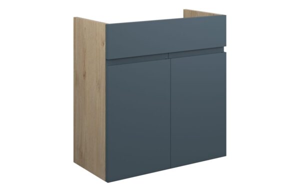 Kentucky 600mm Standard Basin Unit - Matt Arley Blue (Oak Cab)