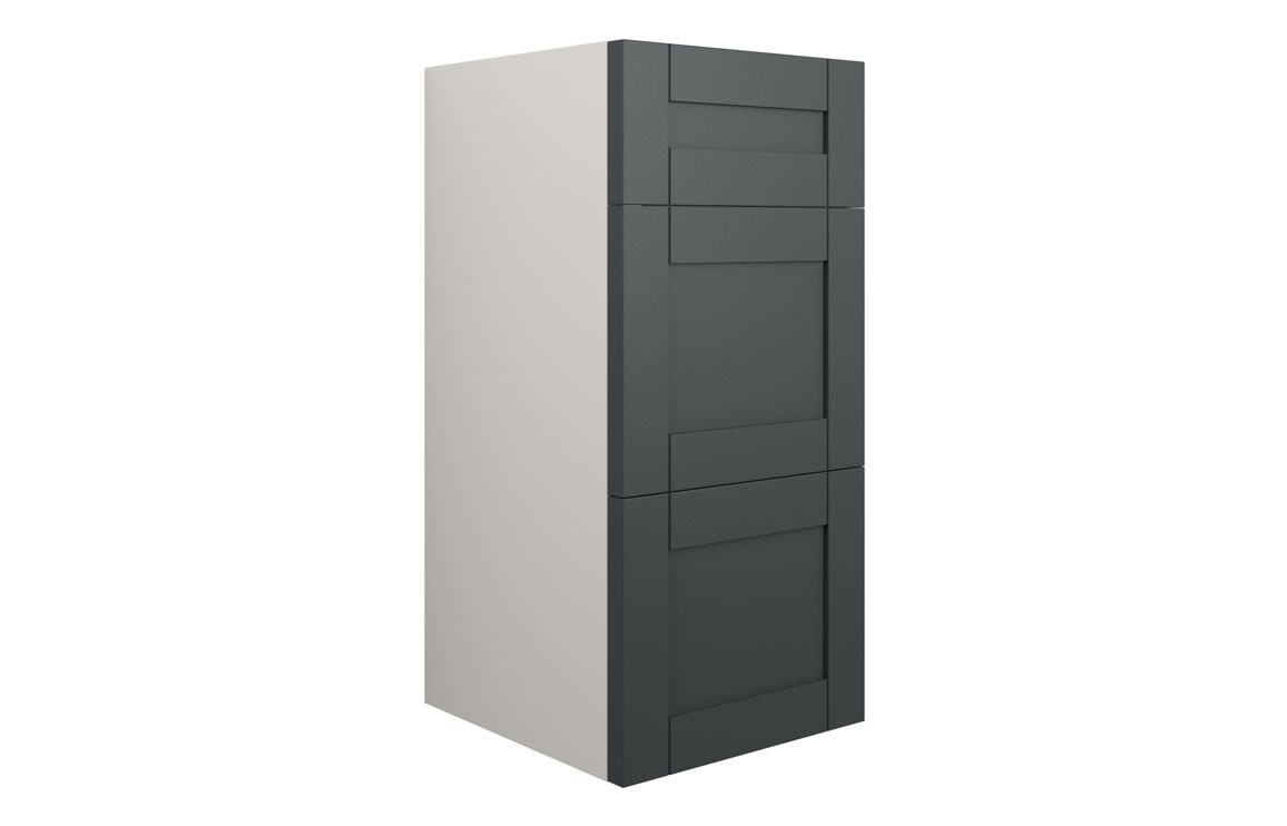 Arizona 300mm Standard 3 Drawer Unit - Matt Graphite Grey (Grey Cab)