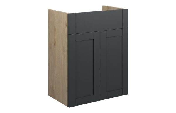Arizona 500mm Standard Basin Unit - Matt Graphite Grey (Oak Cab)