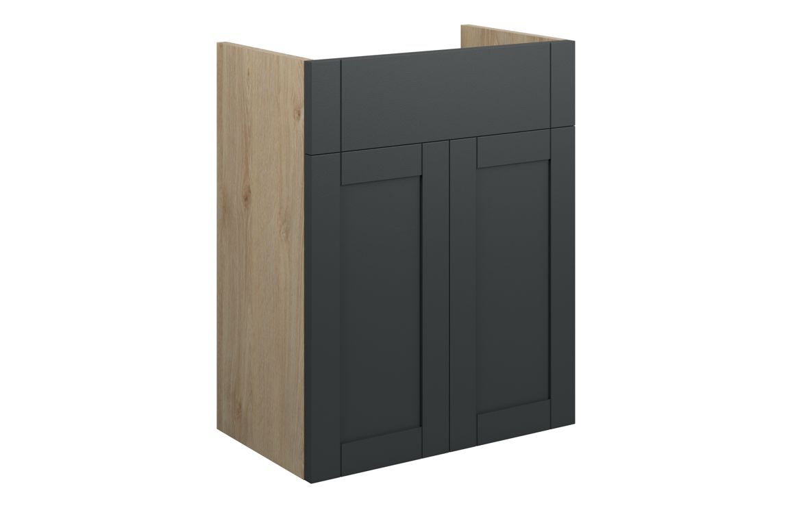 Arizona 500mm Standard Basin Unit - Matt Graphite Grey (Oak Cab)
