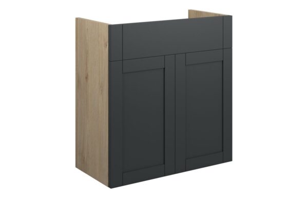 Arizona 600mm Standard Basin Unit - Matt Graphite Grey (Oak Cab)