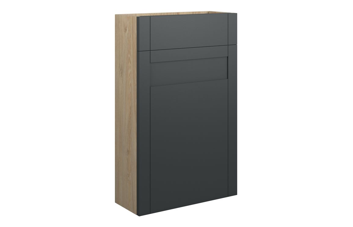 Arizona 500mm Slim WC Unit - Matt Graphite Grey (Oak Cab)