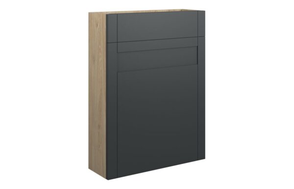 Arizona 600mm Slim WC Unit - Matt Graphite Grey (Oak Cab)